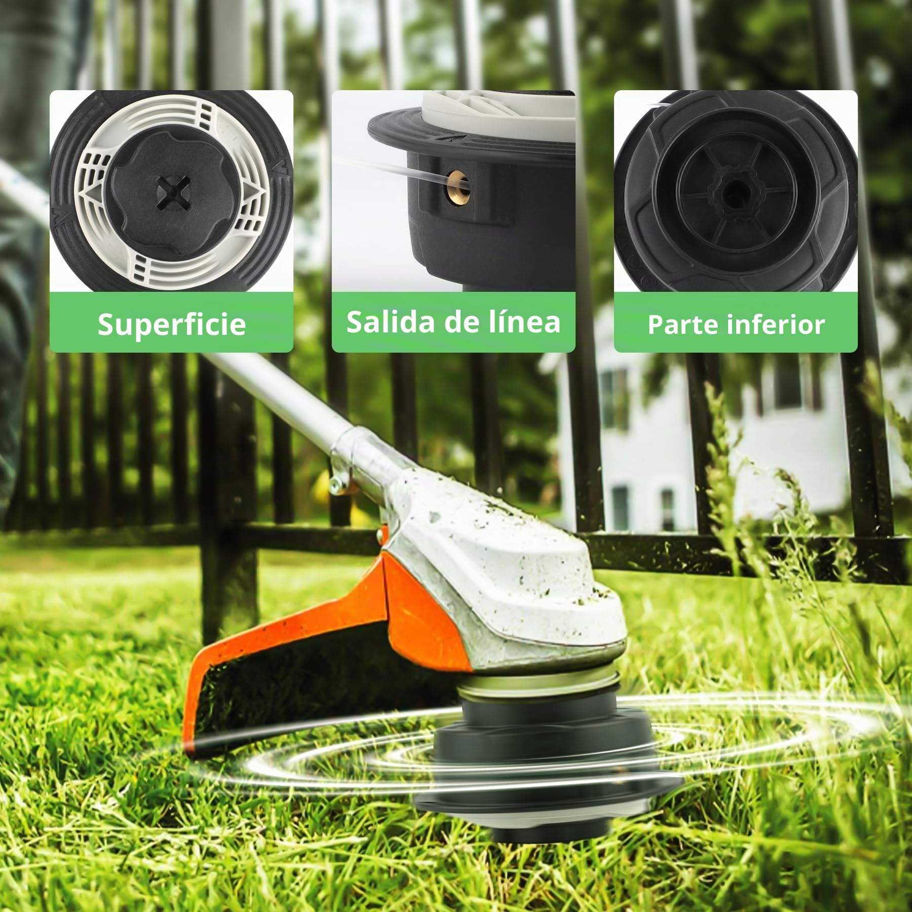 Forever Speed Cabezal de Desbrozadora para AutoCut C6-2,Cabezal de Corte para Stihl FS45, FS46, FS50(2000), FS50C, FSA60R, FSA86R, FSE60, FSE71,FSE81