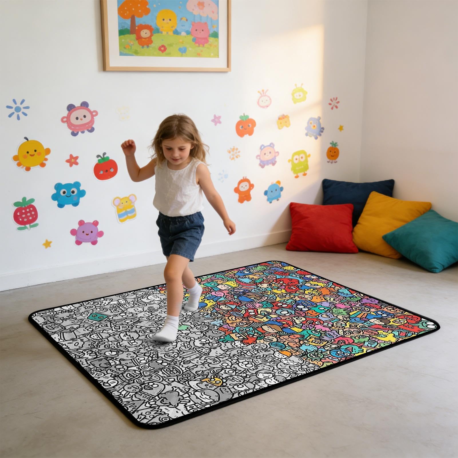 Generico Coperta Da Colorare, Plaid Lavabile Fai-da-te Per Divano, La Tua Coperta, Per Bambini E Bambine Amanti Del Fai-da-te E Per La Scuola Materna