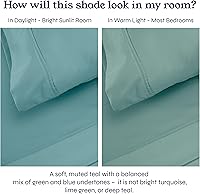 Vista 71 de California Design Den - Sábana ajustada de algodón, suave, 400 hilos, 100 % algodón, elástico que no se zafa, bolsillos profundos, refrescante