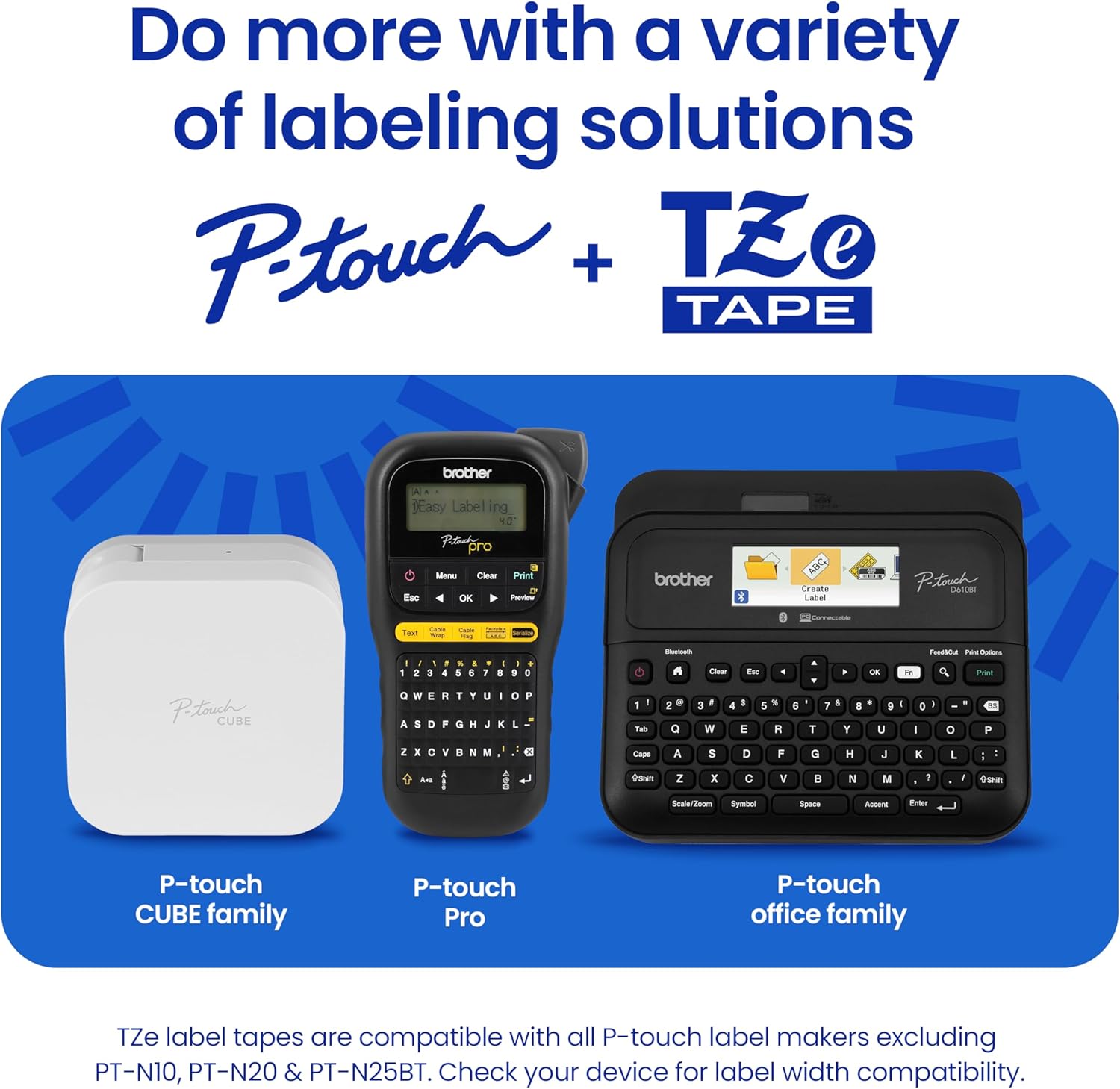 Brother Genuine P-Touch TZE-241 Tape, 3/4" (0.70") Standard Laminated P-Touch Tape, Black on White, Perfect for Indoor or Outdoor Use, Water Resistant, 26.2 Feet (8M), Single-Pack - Image 8