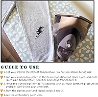 Vista 6 de 60 parches bordados de estilos surtidos al azar, parches para coser o planchar, apliques para ropa, pantalones de vestir, sombreros, jeans, flores