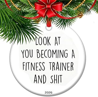 Fitness Trainer Christmas Ornament 2026,Fitness Gifts, Bodybuilder Gift, Home Xmas Tree Decor, Personal Trainer Gift
