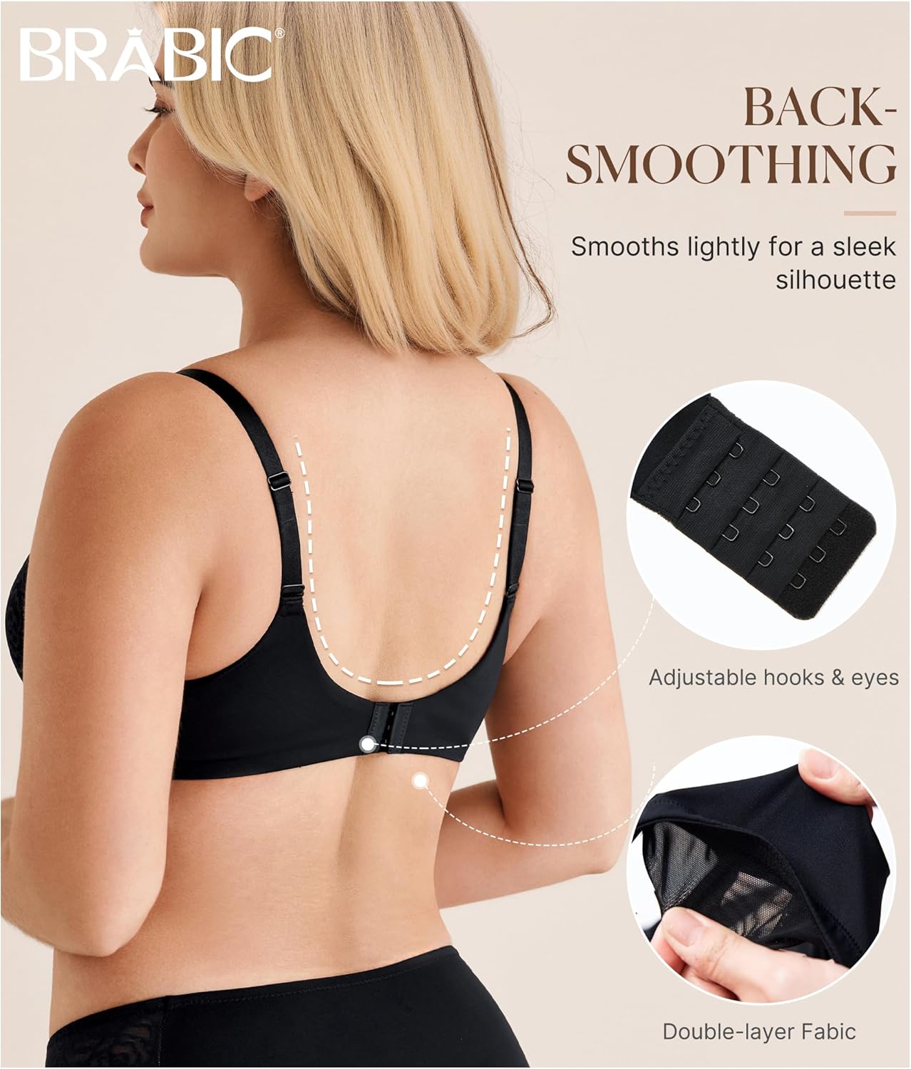 BRABIC Minimizer Bras for Women Full Coverage Plus Size Floral Lace Bra with Underwire Support for Large Bust - Image 5