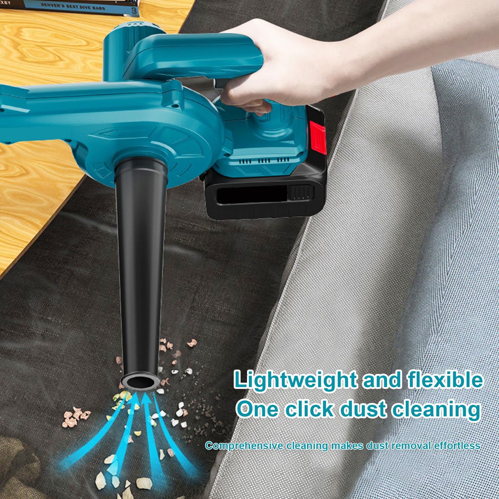 Soplador Y Aspirador De Hojas Eléctrico Inalámbrico 2 En 1 - Hasta 16000 Rpm, Caudal De Aire 3.6 M³/min, Compatible Con Baterías 18V (batería No Incluida)