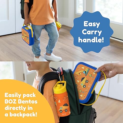 Miniatura 5 de BOZ Lonchera Bento para niños de 3 a 7 años - Lonchera para niños pequeños para guardería - a prueba de fugas con 4 compartimentos para niños - Caja