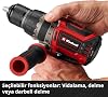 Einhell Professional Akülü Darbeli Vidalama TP-CD 18/70 Li-i BL+70 (3 Ah) Power X-Change (18 V, kömürsüz, 70 Nm, darbeli delme fonksiyonu, 70 parça aksesuar, E-Case, akü, şarj cihazı)