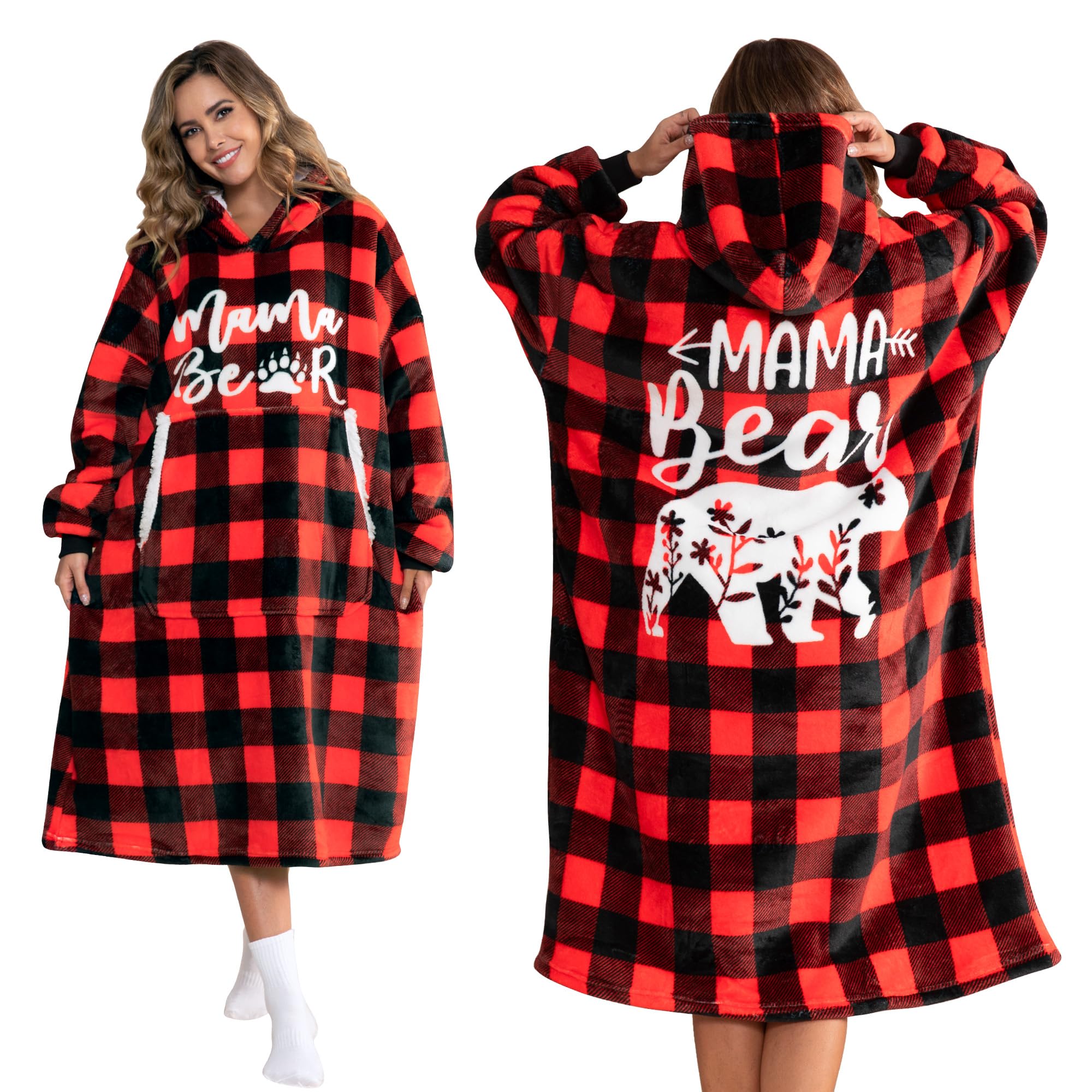 Mama Bear Wearable Blanket Hoodie