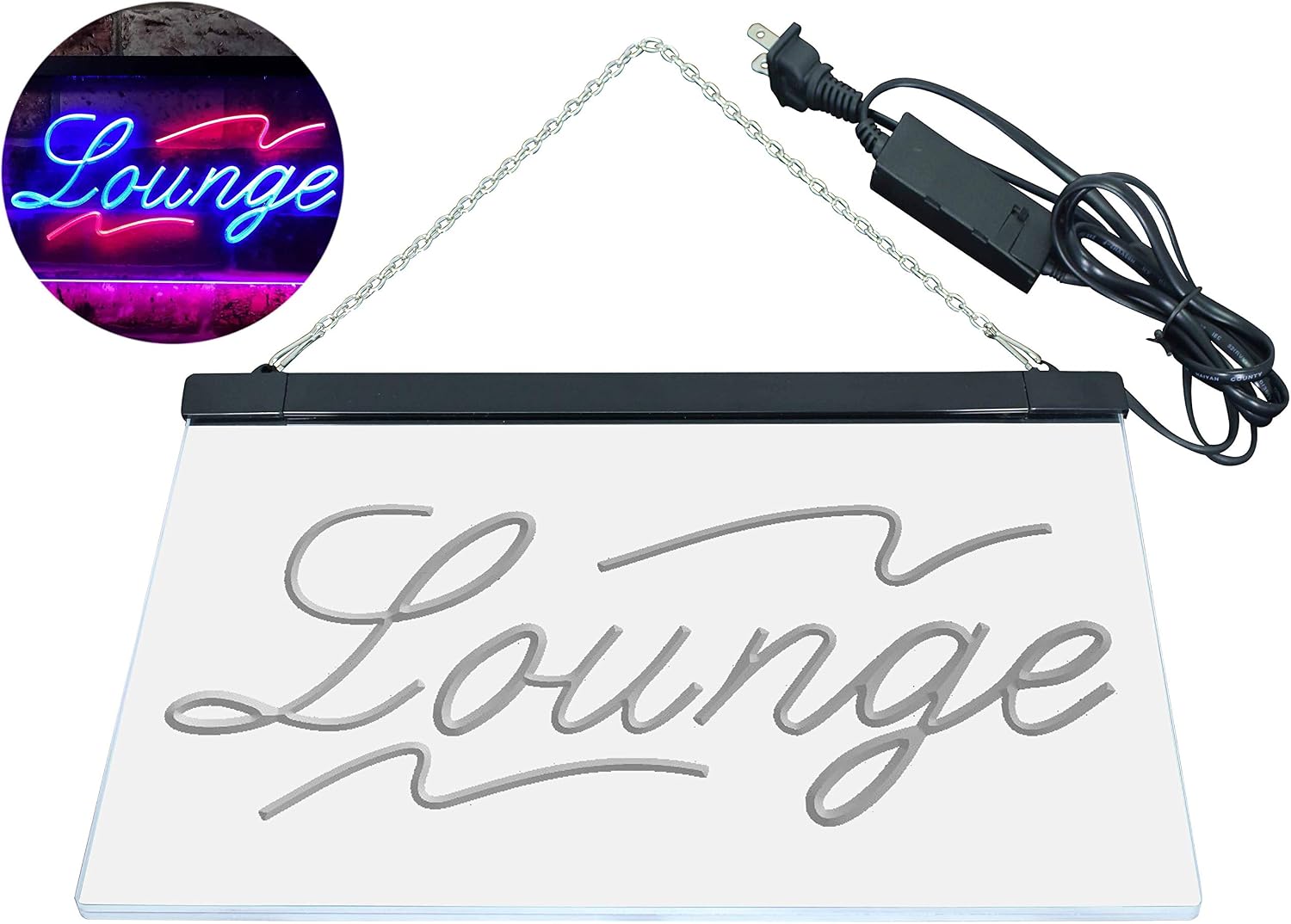 ADVPRO Lounge Bar Club Illuminated Dual Color LED Neon Sign Red & Blue 12" x 8.5" st6s32-i0445-rb