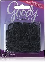 Goody Classics Rubberband, Black, 250-Count (Pack of 6)