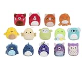 Squishville SQM0252 zestaw 14 sztuk, super miękkie mini figurek do quishmallows, 5 cm, wielokolorowe