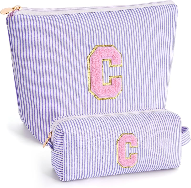 Gifts for Teen Girls Women - Birthday Gifts for 10 11 12 13 14 15 16 17 18 Years Old Girl,Makeup Bag Cosmetic Bag,Teacher Gift Trendy Stuff Toiletry Bag - Lavender,C