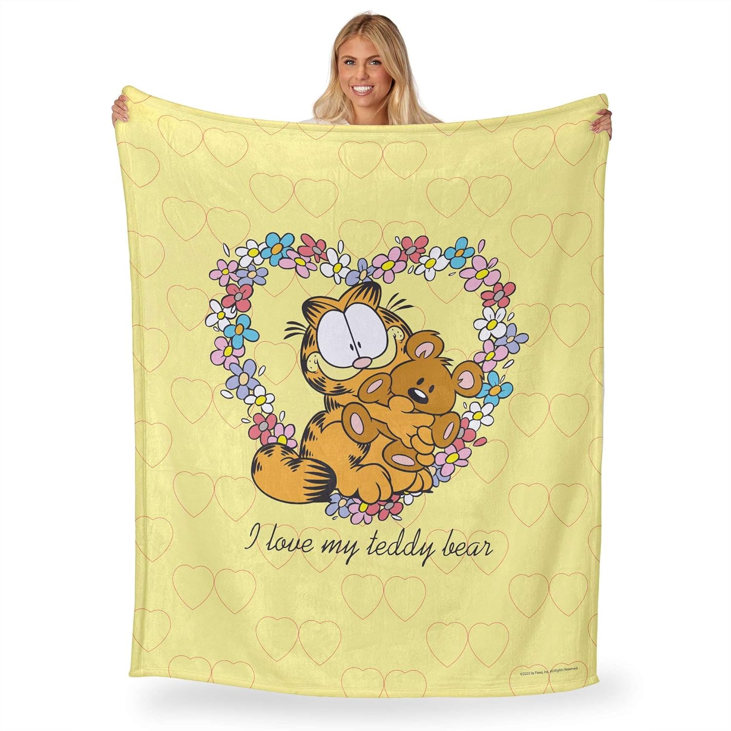 Northwest Garfield Silk Touch Throw Blanket, 50" x 60", Teddy Bear - Image 4