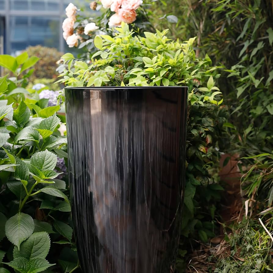 Amazon.co.jp: Worth 大型プランター オシャレ 軽量 植木鉢 丸型