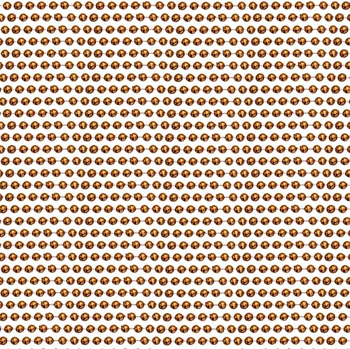 Mardi Gras Spot Cuentas redondas de Mardi Gras de color naranja metálico de 33 pulgadas y 0.276 in, 6 docenas (72 collares)