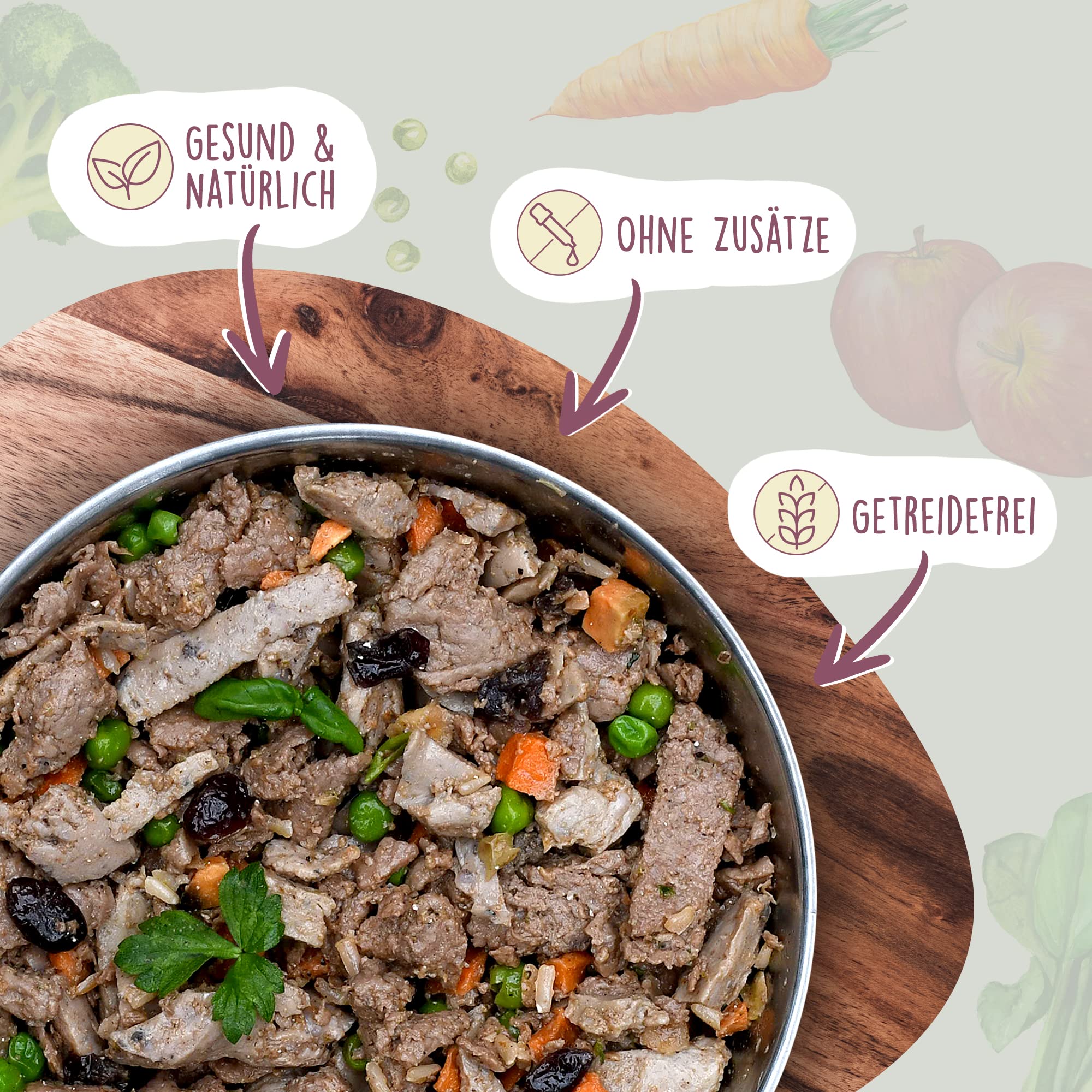 Fidelis  Gekochtes Frische-Men Huhn fr Hunde 10 x 500g - Premium Hunde  Futter mit 70% Fleischanteil und frischen Zutaten - Proteinhaltiges  Hundefutter nass nicht extrudiert - Zucker- & Getreidefrei : Amazon.de:  Haustier