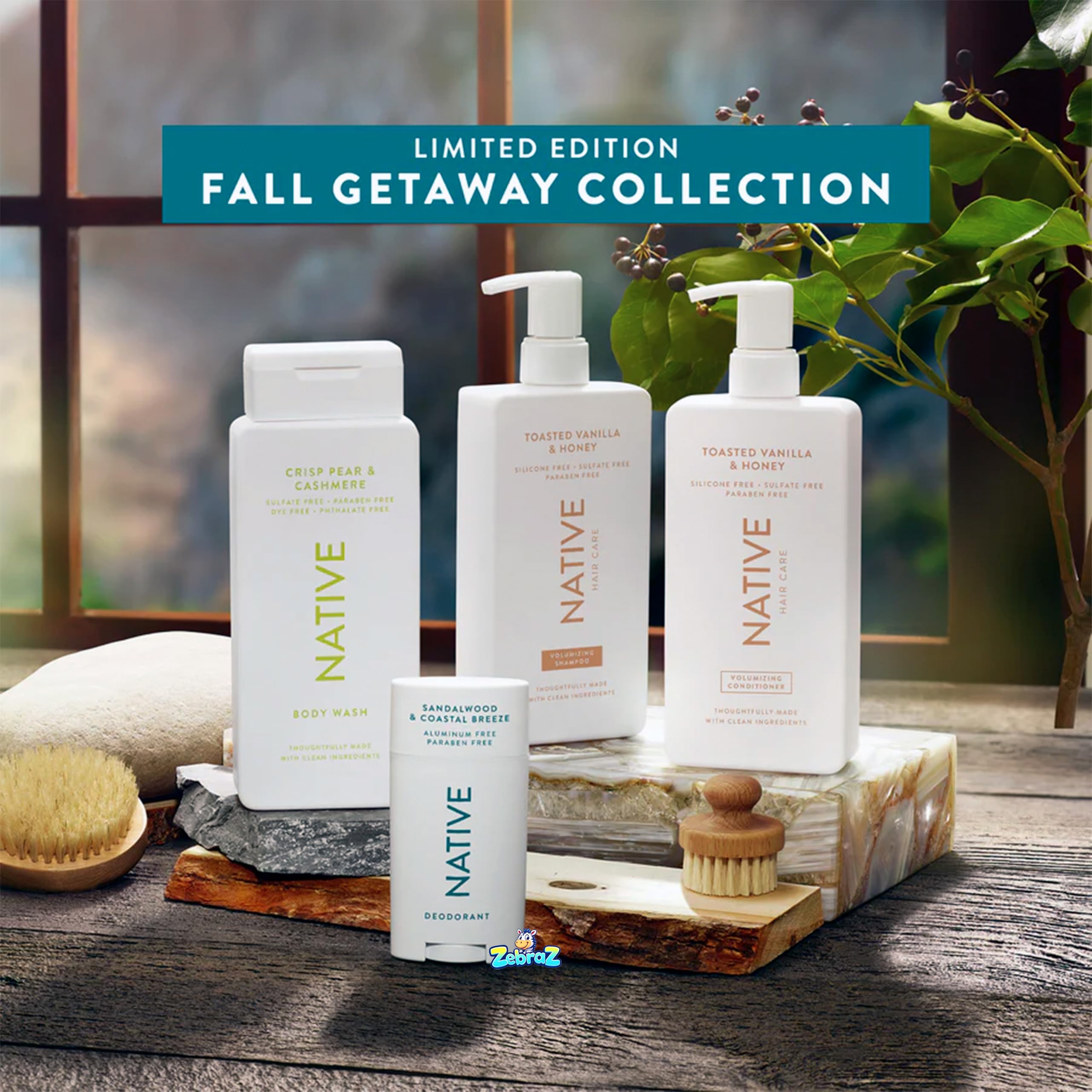 Native Toasted Vanilla & Honey Shampoo and Conditioner, 8.25 oz Pack of 2
