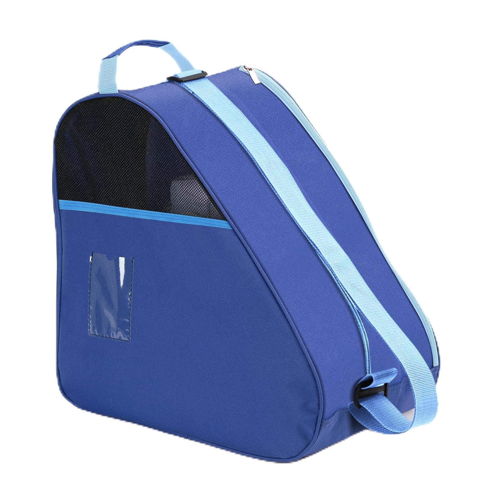 zootopRoller Skate Bag, Breathable Ice/Inline/Roller Skate Carry Bag, Shoulder and Top Handle Oxford Tote Roller Skating Bag, Thickened Roller Storage Bag for Women Men Adults and Kids (Blue)