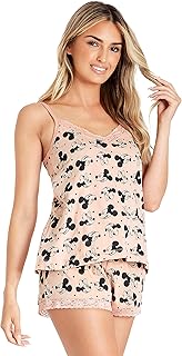 Disney Pigiama Estivo Donna, Pigiama Donna Estivo Corto Due Pezzi di Minnie e Topolino, XS - XL