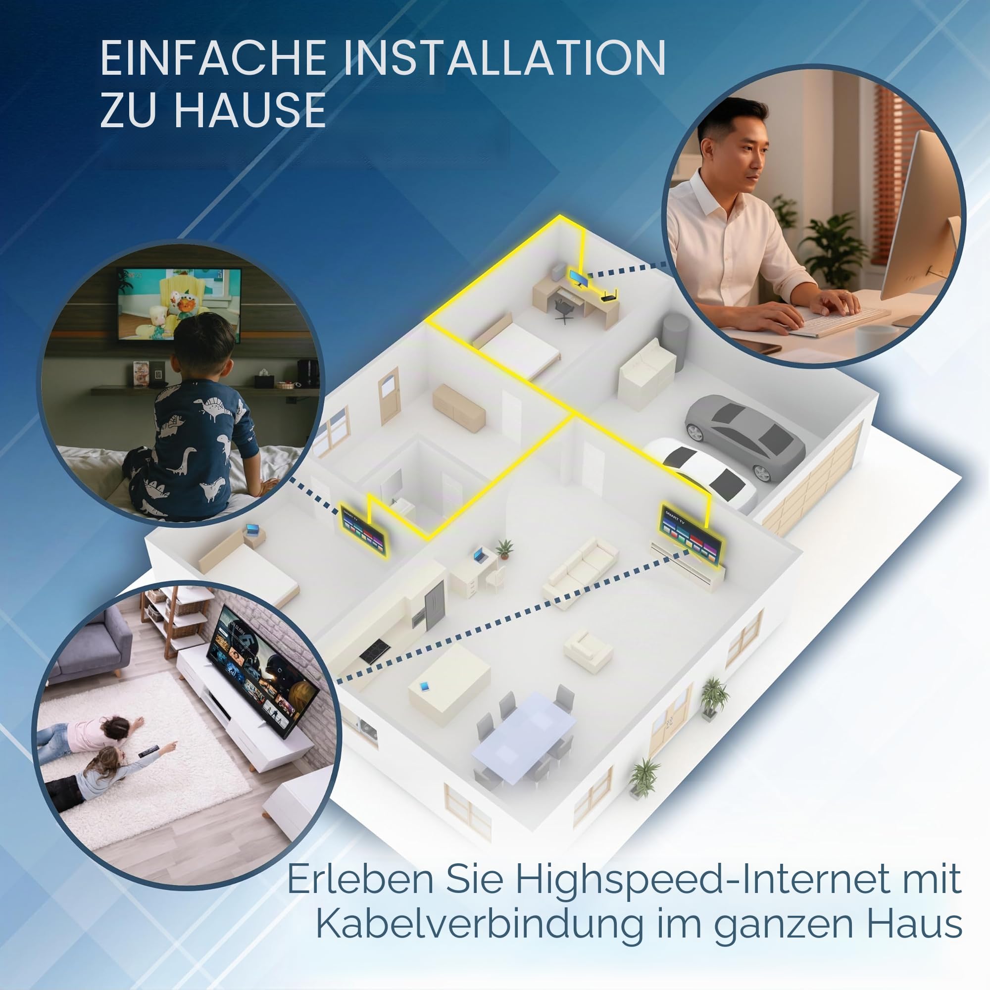 TRENDnet 2,5 Gbit/s Ethernet-Over-Koax-Adapter, TMO-313C, 1 x MoCA-Koaxial-F-Buchse, 1 x 2,5 Gbit/s RJ45-LAN-Port, NDAA- und TAA-konform