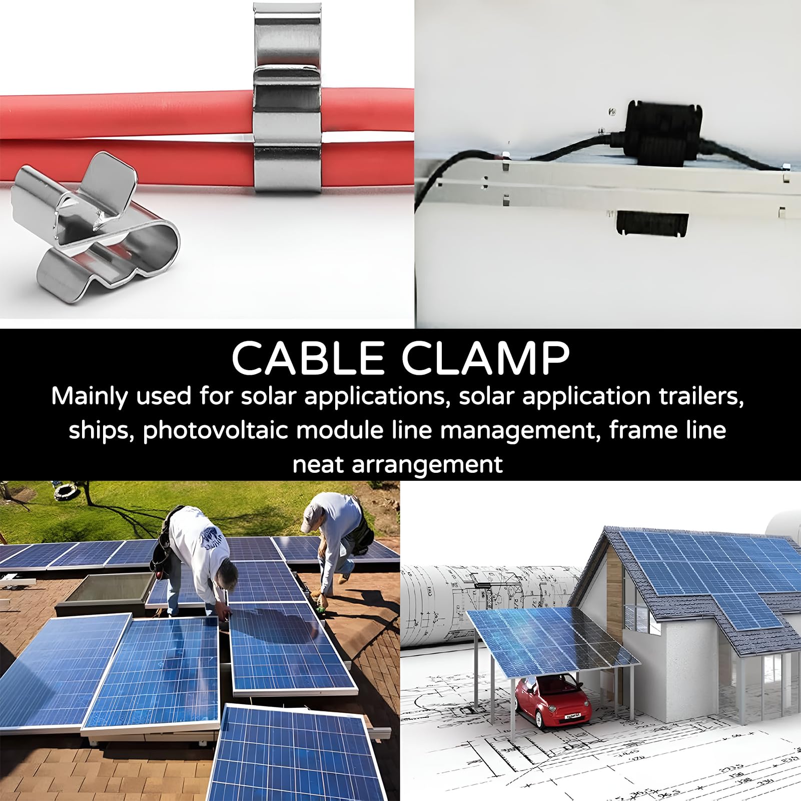 JIASI&JIESY 580 Pièces Cavalier Cable Electrique Fixation Cable Electrique, Clips Cable Avec