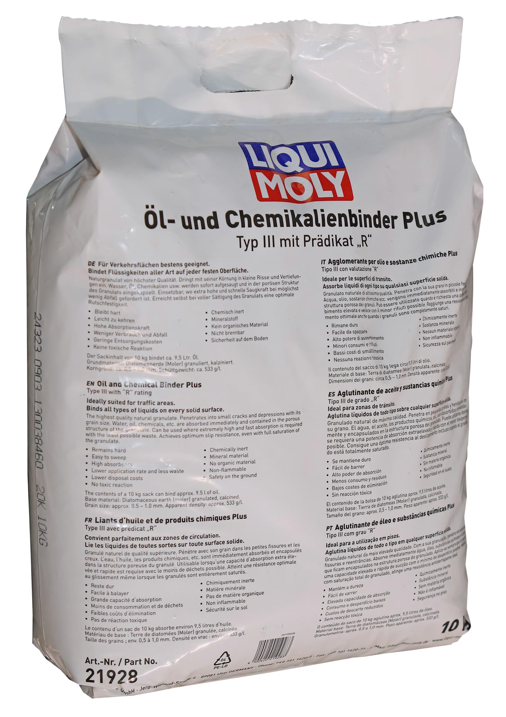 LIQUI MOLY Liants d'huile et de produits chimiques, 25 L, Accessoires de changement d'huile, SKU: 7250