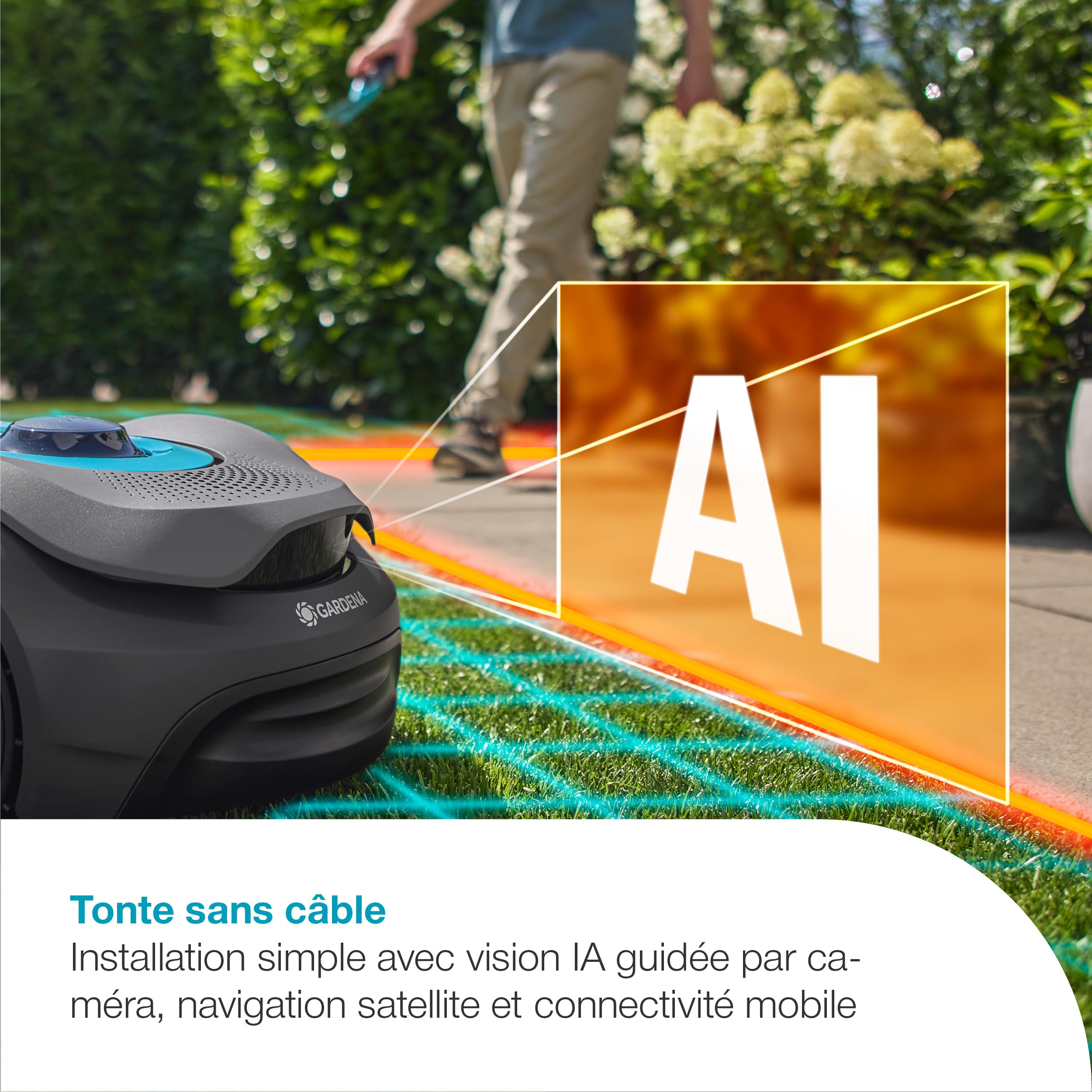 Gardena Tondeuse Robot Smart SILENO Sense 400 m² Tondeuse Robot: Technologie sans Fil périphérique — vue 2
