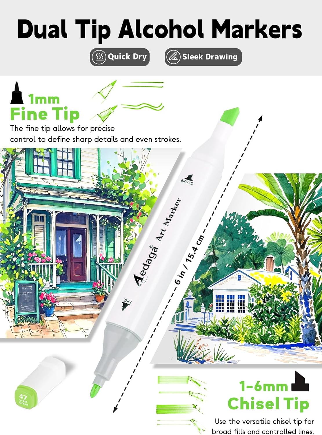 280 Colors Alcohol Markers with Free App, Dual Tip Art Markers with Kickstand Case for Artists Adults,Alcohol Based Marker for Coloring Painting Sketching and Drawing, Great Gift - Image 2