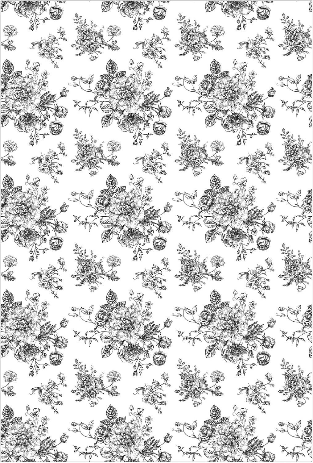 JarThenaAMCS Blue Floral Shelf Liner Self Adhesive Vintage Flower Drawer Liner Blue White Wildflower Peel and Stick Wallpaper for Home Wall Cabinet Table Decoration, 17.3 x 118 Inch