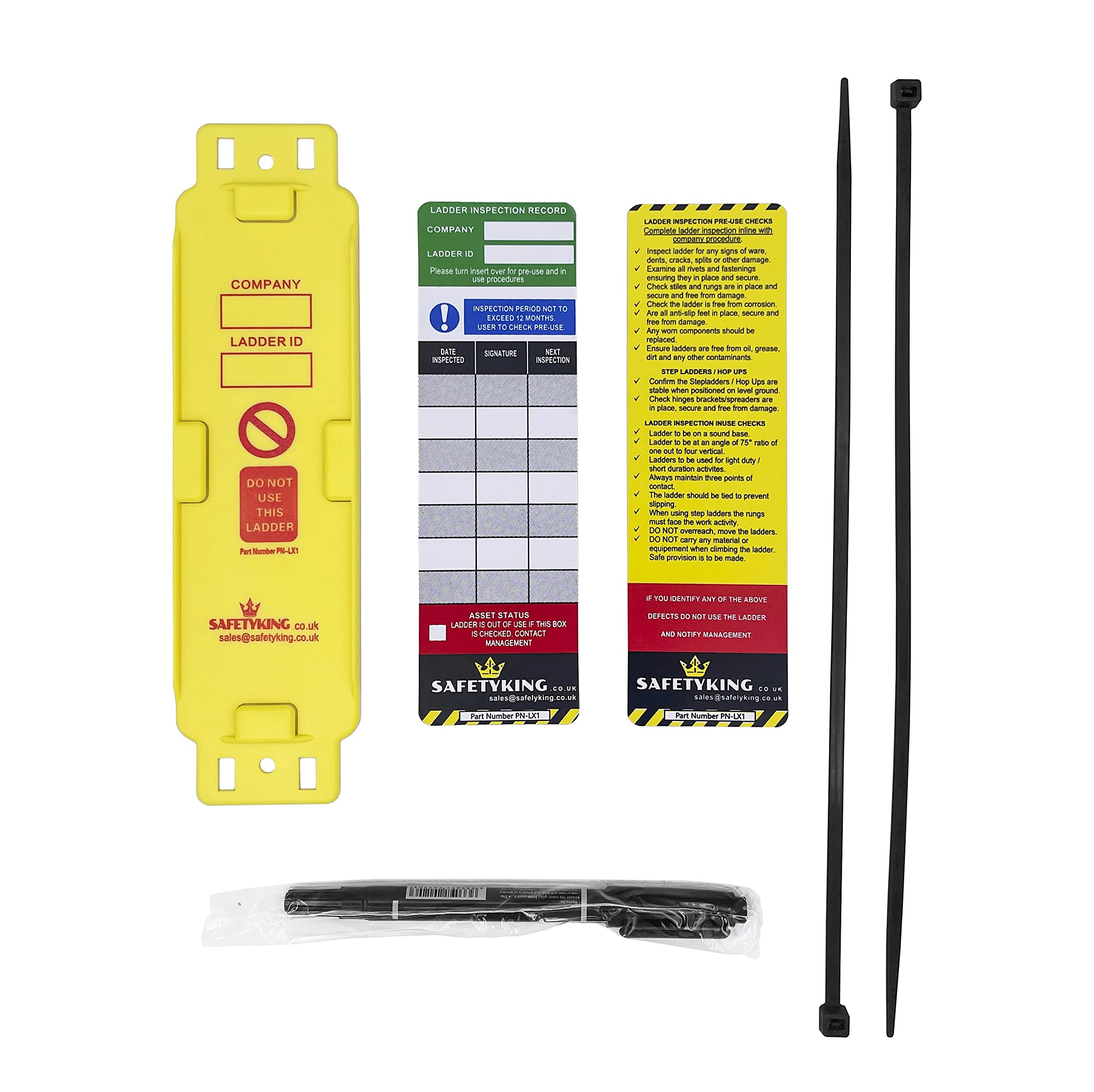 Buy SAFETYKING® Ladder Tag Kit Robust Ladder Tag High Visibility