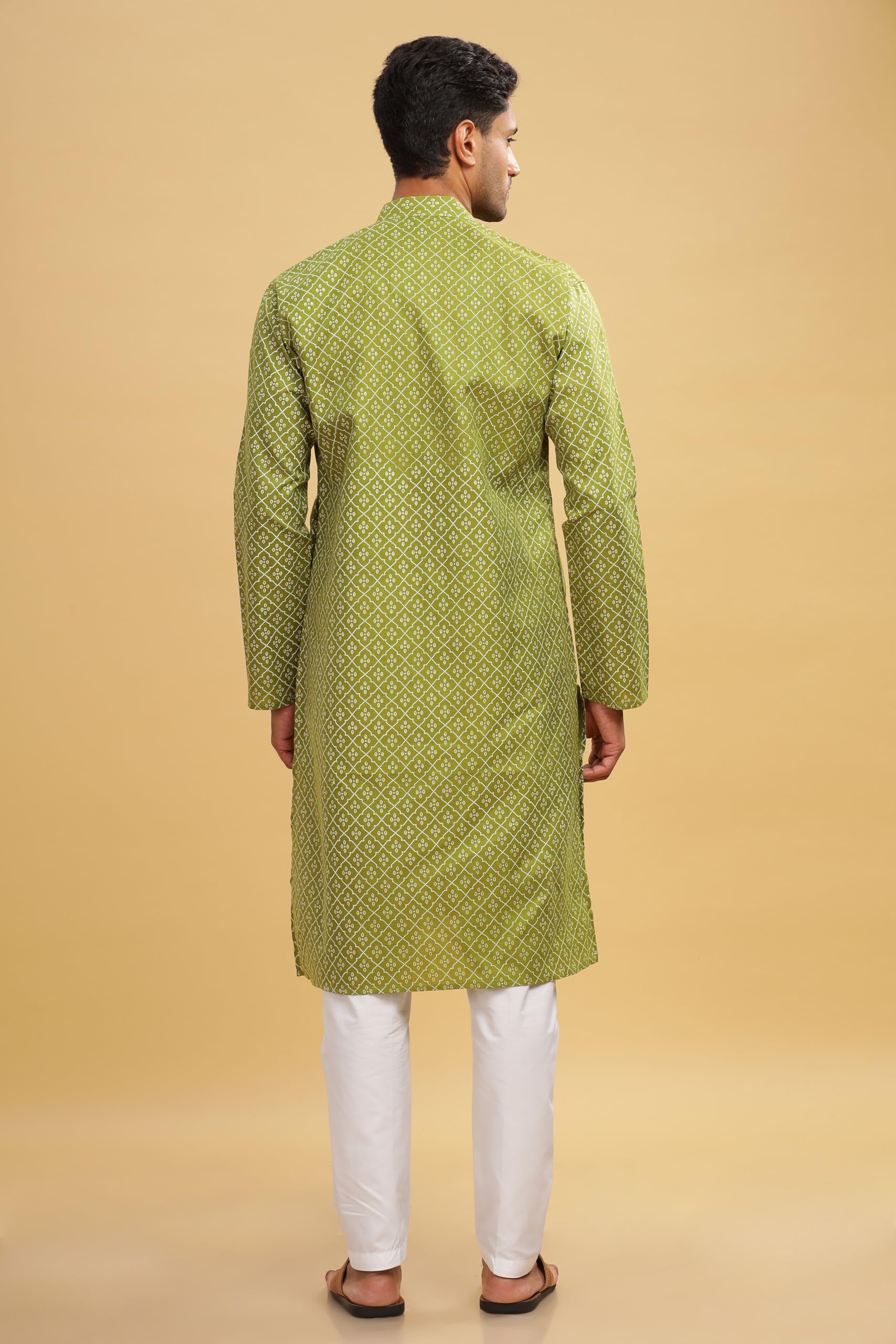 BE ACTIVE Cotton | Traditional and Elegant Look | Indian Kurta for Men | Full Sleeve Kurta C-RF0061 KR 3 XL - Image 7 thumbnail