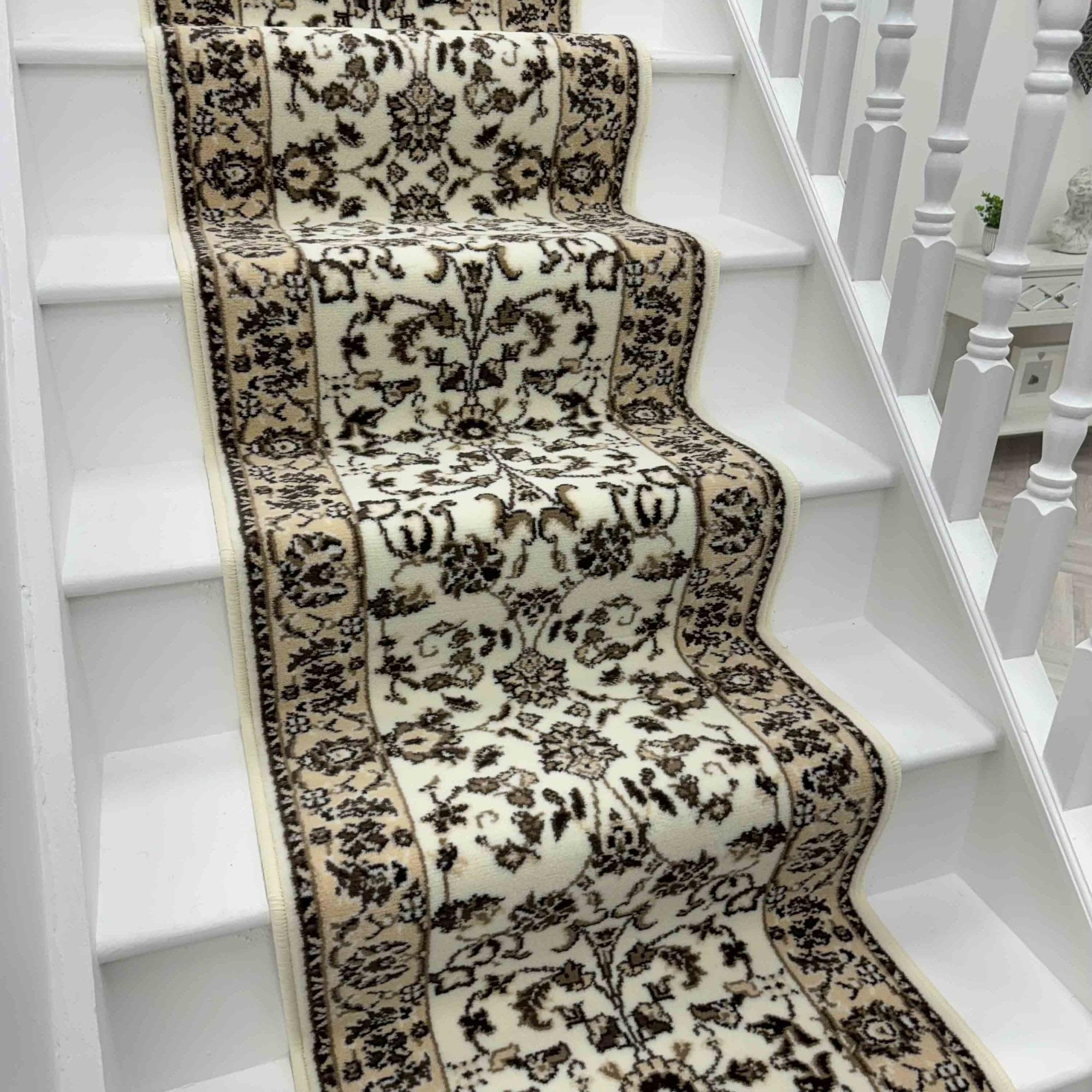 runrug Soft & Comfortable Stair Runner - Smooth & Durable Carpet for Stairs - Stain-Resistant, Fade-Resistant - Multiple Sizes - 540cm x 70cm - 9mm Thick - Traditional, Pearl โ image 1