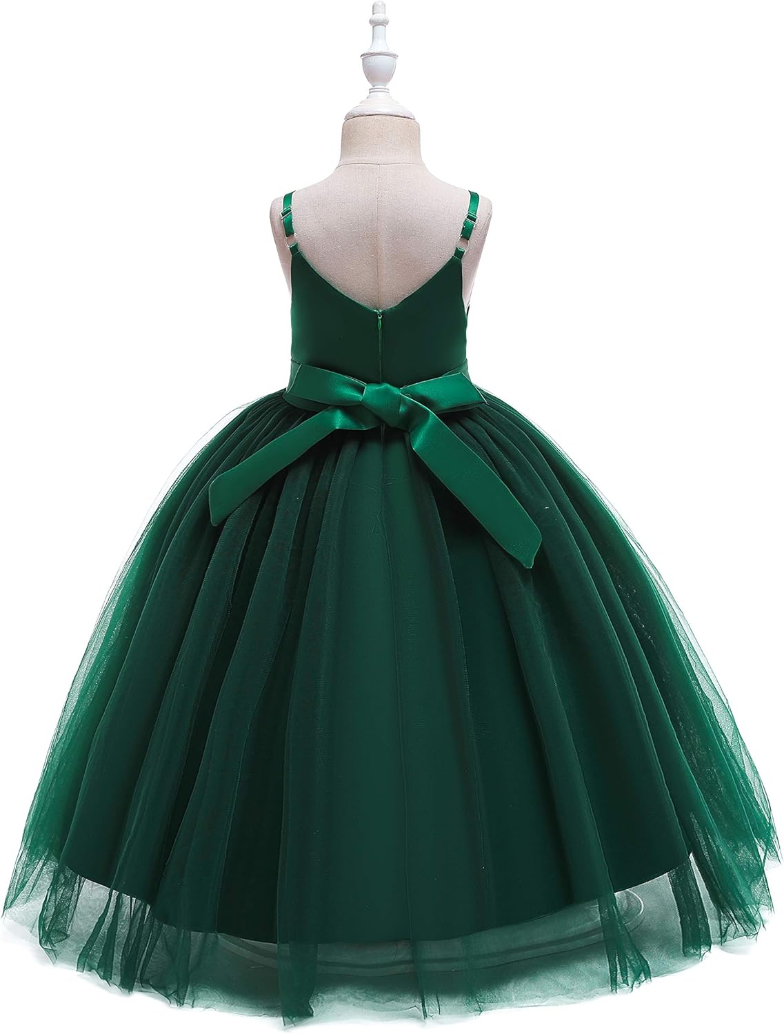 Glamulice Flower Girl Lace Bridesmaid Dress Long A Line Wedding Pageant Dresses Tulle Party Gown: Clothing, Shoes & Jewelry