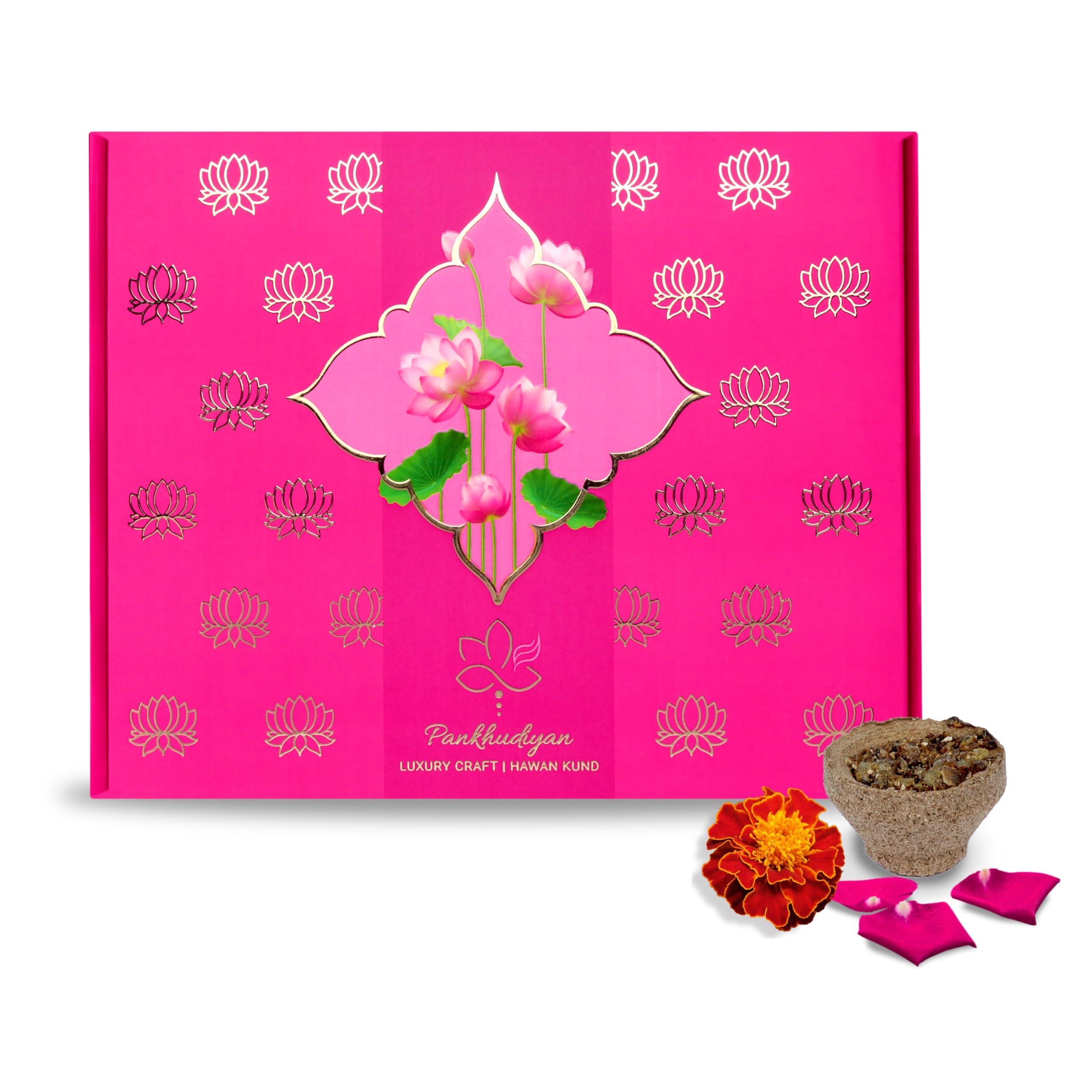 Pankhudiyan Sambrani Dhoop Cups – Flower Based | 16 Natural Havan Cups + Ceramic Holder | Eco-Friendly, Charcoal-Free, Organic Guggal Dhoop for Pooja, Havan & Home Energy Cleansing (Pack of 1)-picture-37