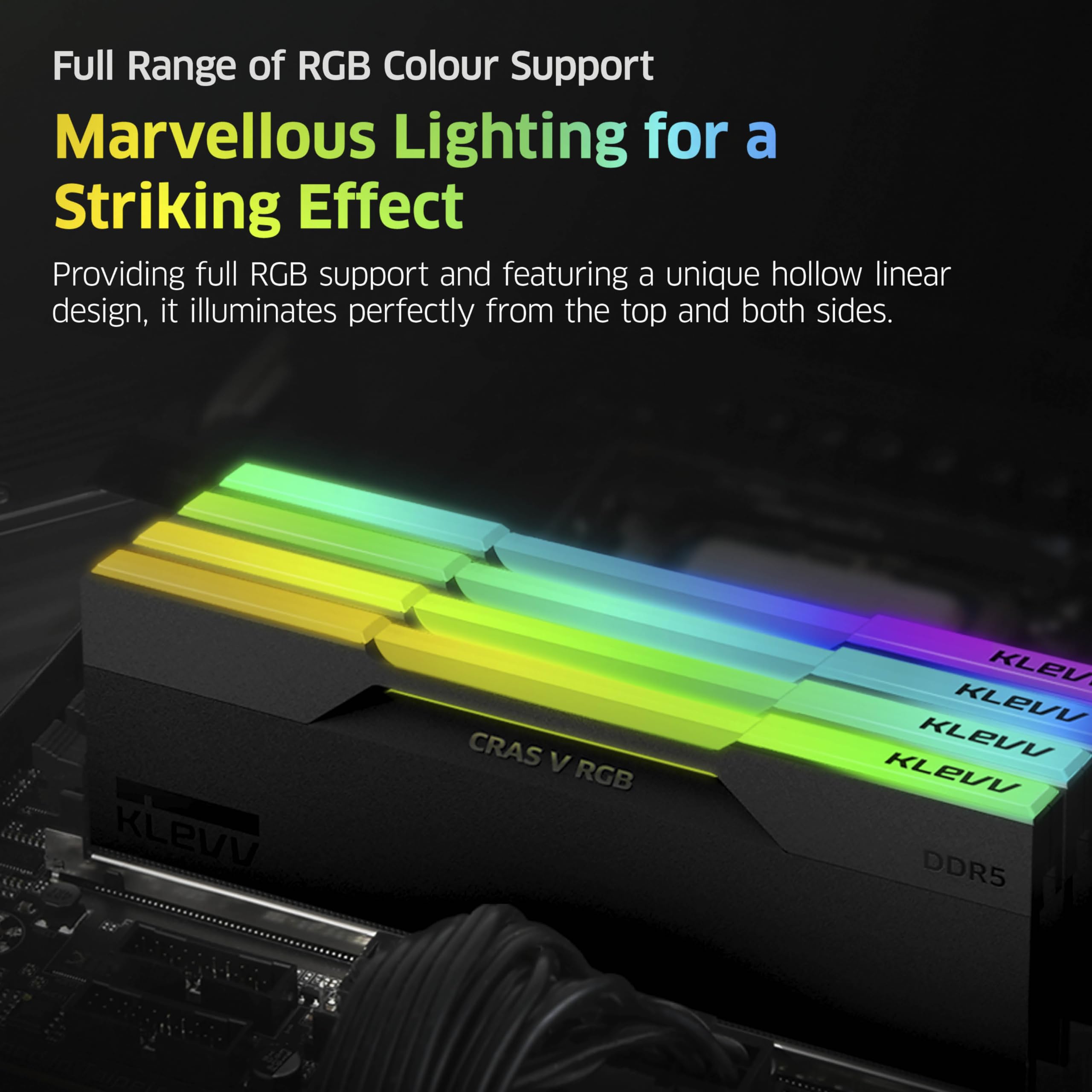 KLEVV CRAS V DDR5 RGB 32 GB (2 x 16 GB) 6000 MHz CL30 zestaw