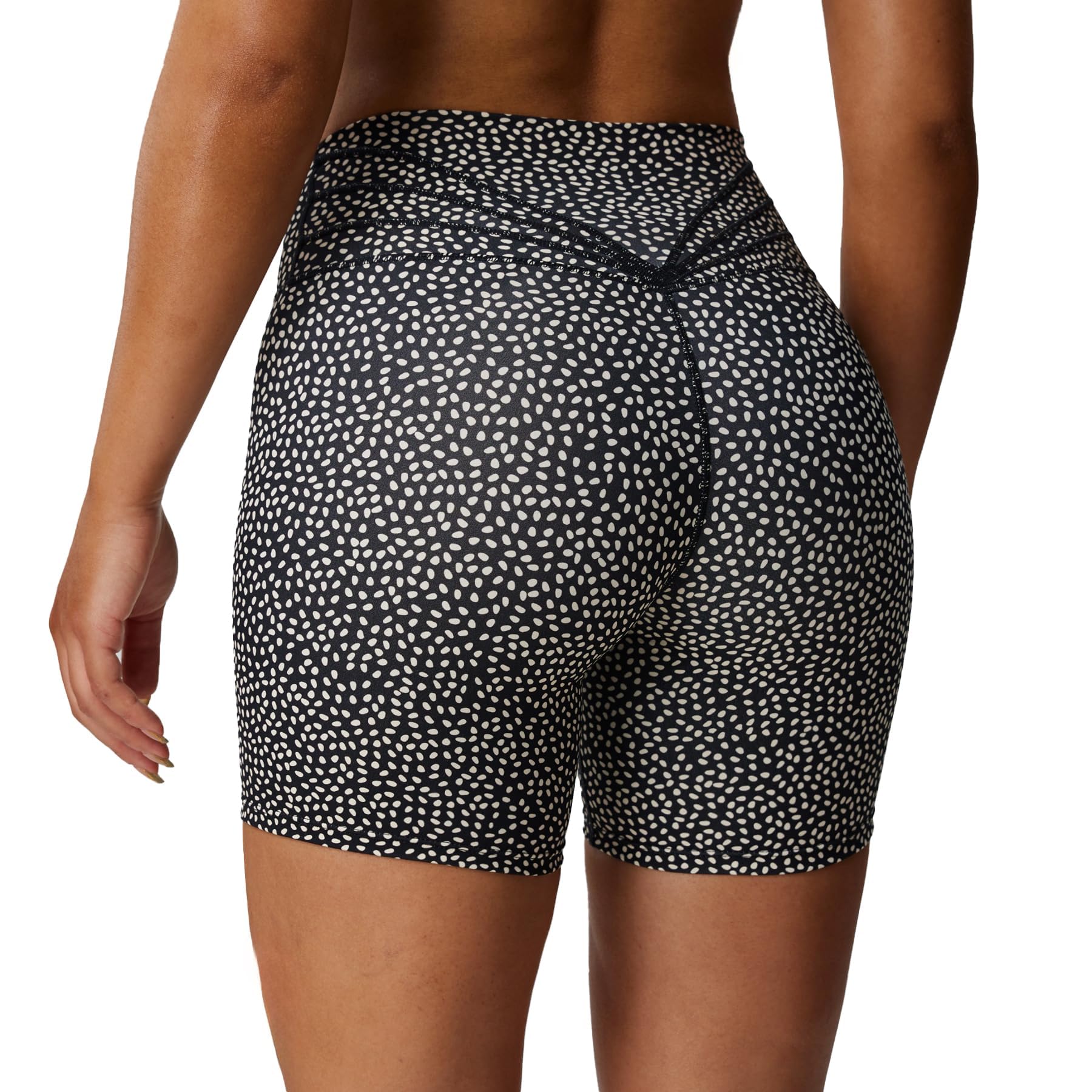 Pantaloncini Motociclista Donna Aoxjox Trinity A Vita Alta Incrociata, 15,2 Cm – Per Palestra, Corsa, Yoga, Squat-proof - 6