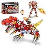 STEM 2 in1 Tyrannosaurus Dinosaur Building Kits, Compatible with Dinosaur Set, Transforming Mech Robot Building Sets for Adults, Educational Gift Toy for Kids Boys 6-10 (504 PCS)