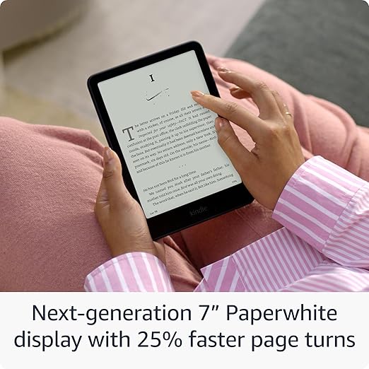 All-new Amazon Kindle Paperwhite (16 GB) – Our fastest Kindle ever, with new 7" glare-free display and weeks of battery life – Black thumbnail 2