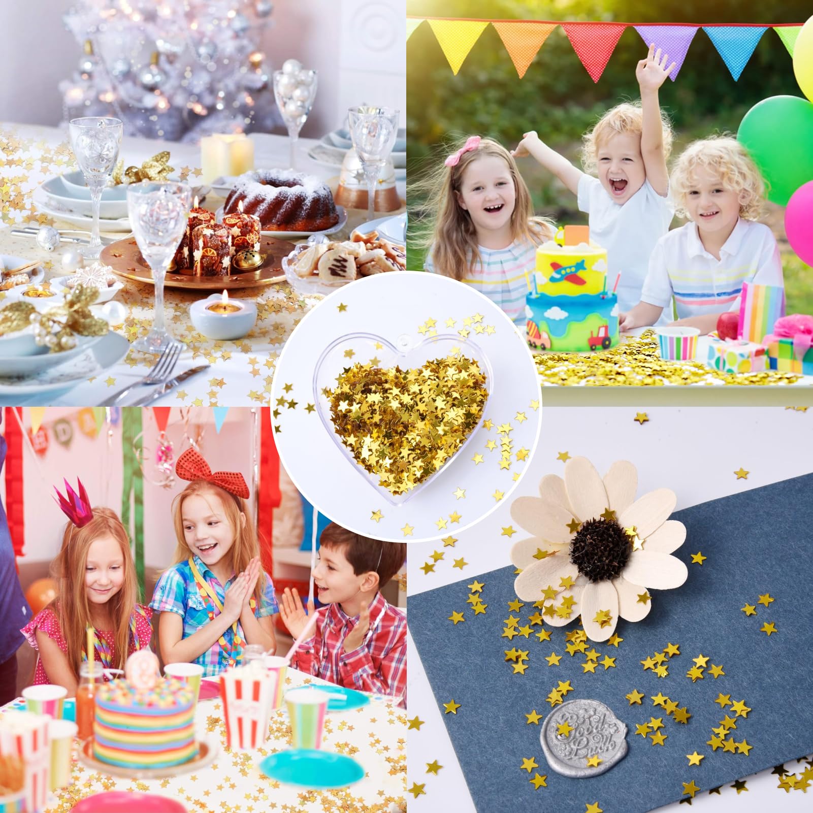 Backdrop goud met sterren huren | 2,1 x 2,1m