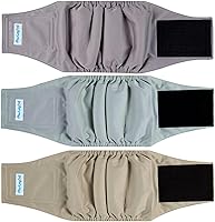 Vista 16 de Paw Legend Pañales lavables para perros machos, pañales reutilizables para cachorros y perros machos (paquete de 3, M)