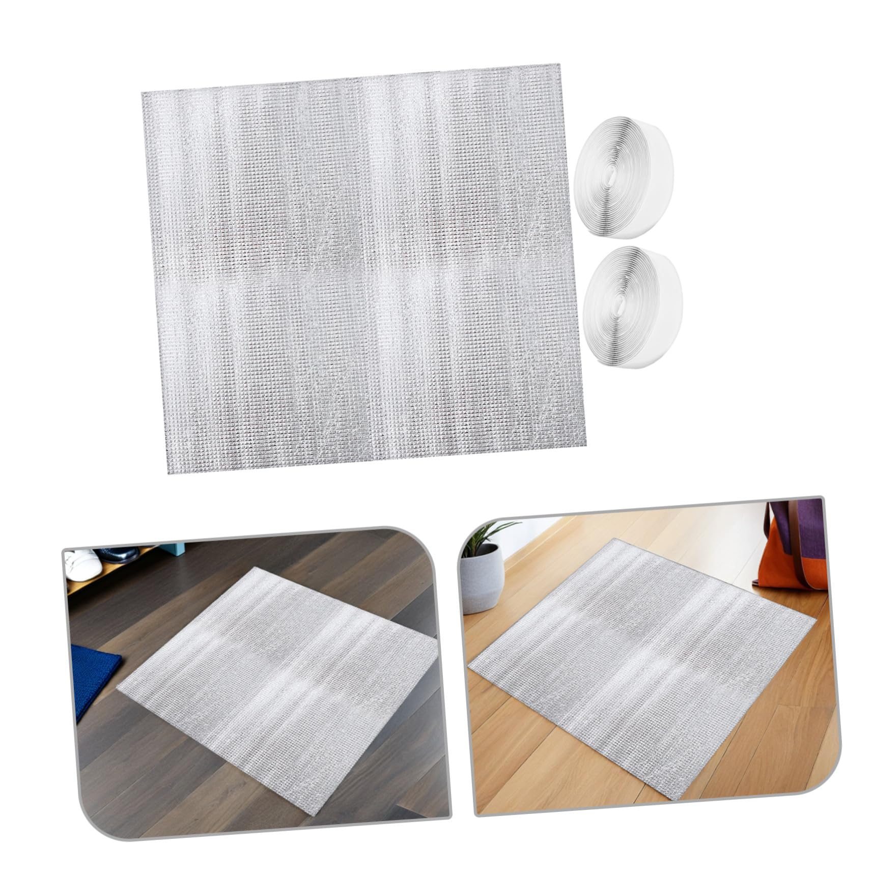 OUNONA 2sets Copertura per Soffitta per Ventola Isolata di Scudo Termico Soffitto in Alluminio Guarnizione per Soffitta Garage Camper Argento