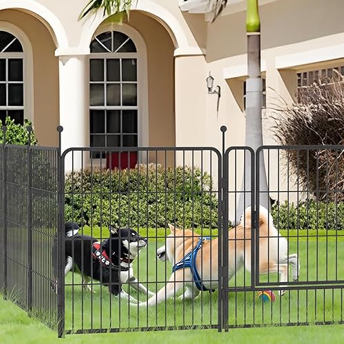 Miniatura 8 de Corralito para perros, 243240 pulgadas de altura en resistente, valla plegable para interiores y exteriores, corralito portátil para mascotas con