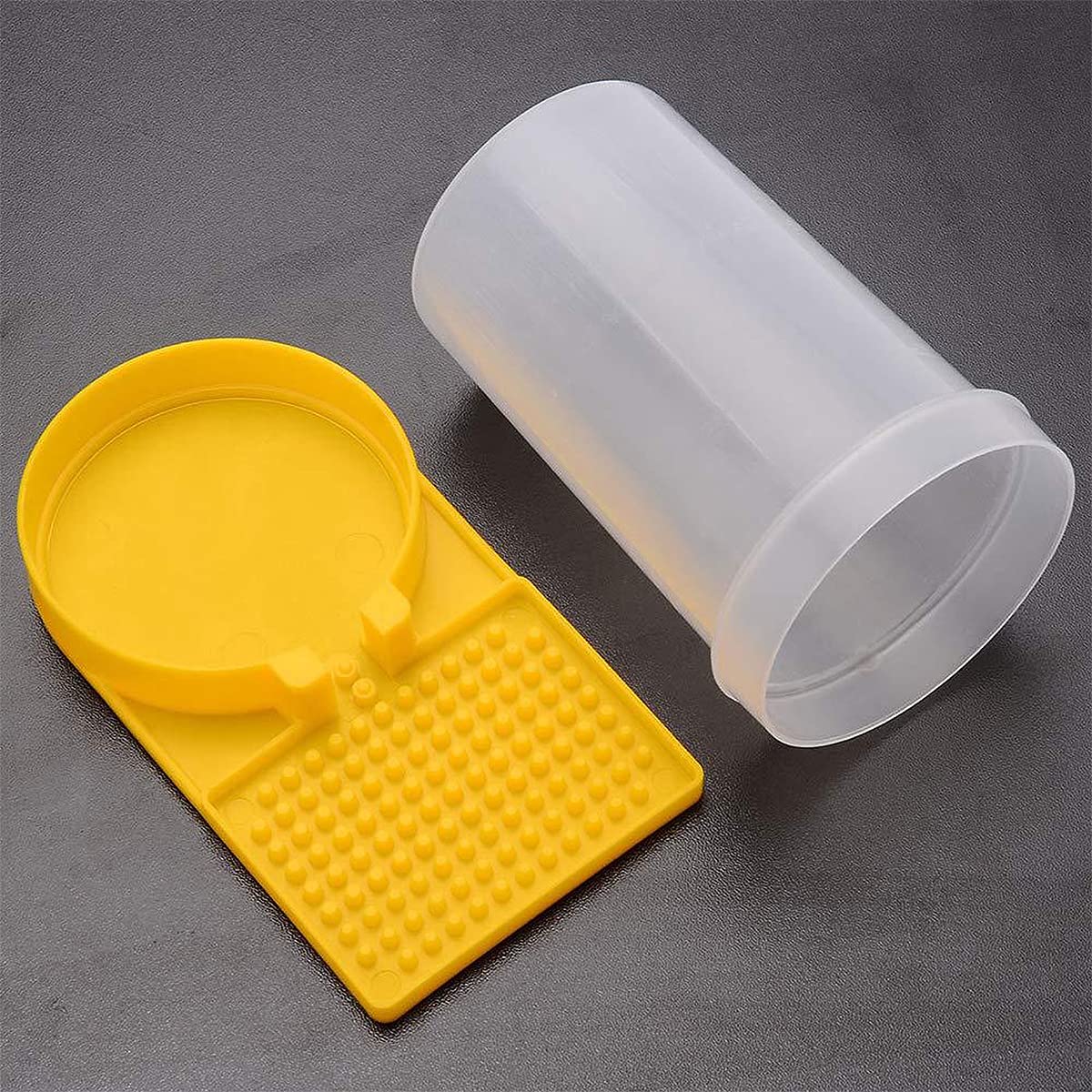 4 Pièces Distributeur D'Eau Pour Abeilles,Abreuvoir Pour Abeilles Jaune Conception En Nid d'Abeille Réutilisable pour l'Équipement Apicole