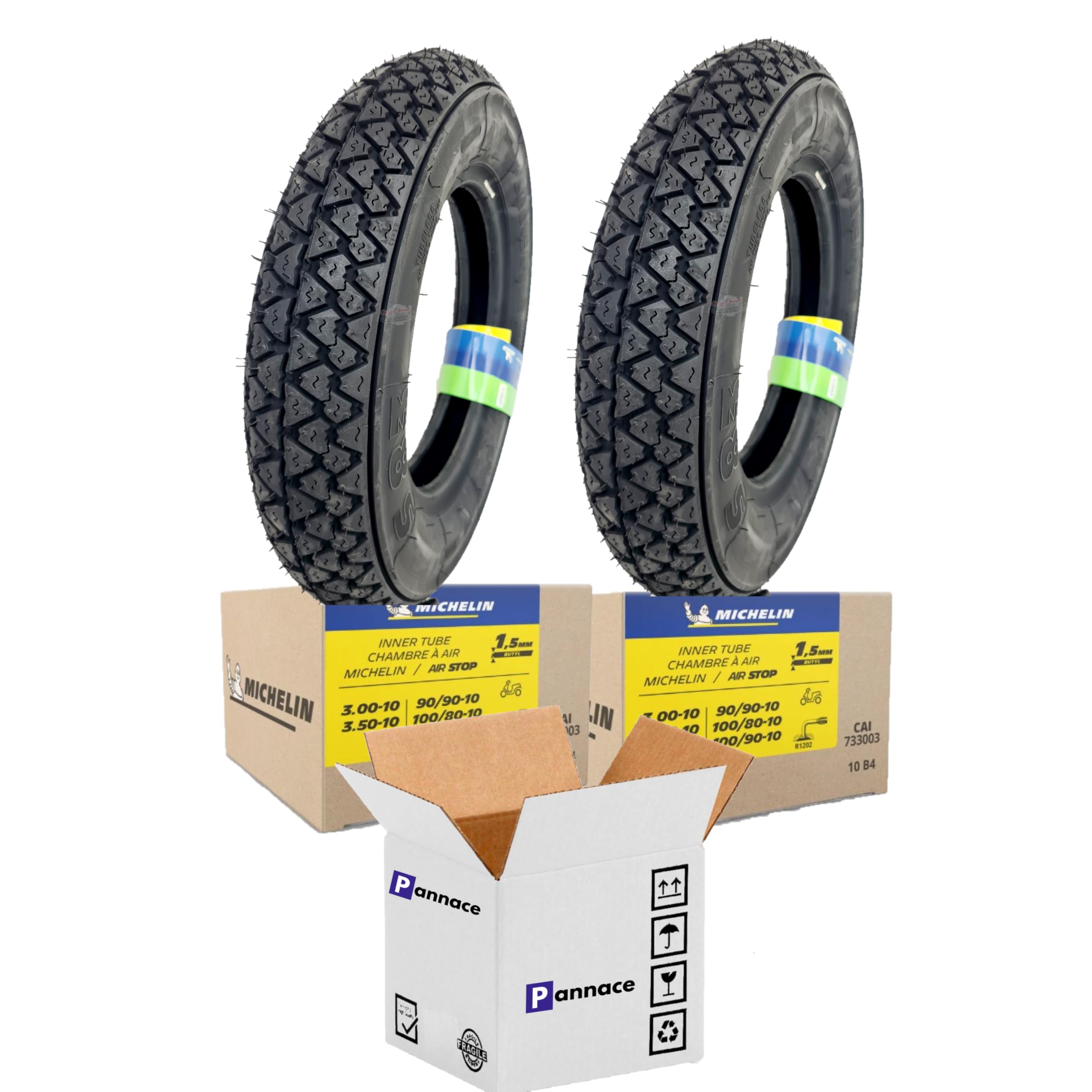 S83 Pneumatico 3.00-10 - 42J con Camera D'aria VALVOLA CURVA - (Copertone - Gomma) APPLICAZIONI SPECIAL 50 - PK 50 (2)