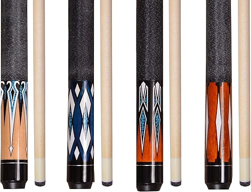 Miniatura 11 de ISZY Billiards Juego de 4 palos de billar, 2 piezas de madera de arce canadiense en 4 accesorios de billar set 9,set 11,Conjunto