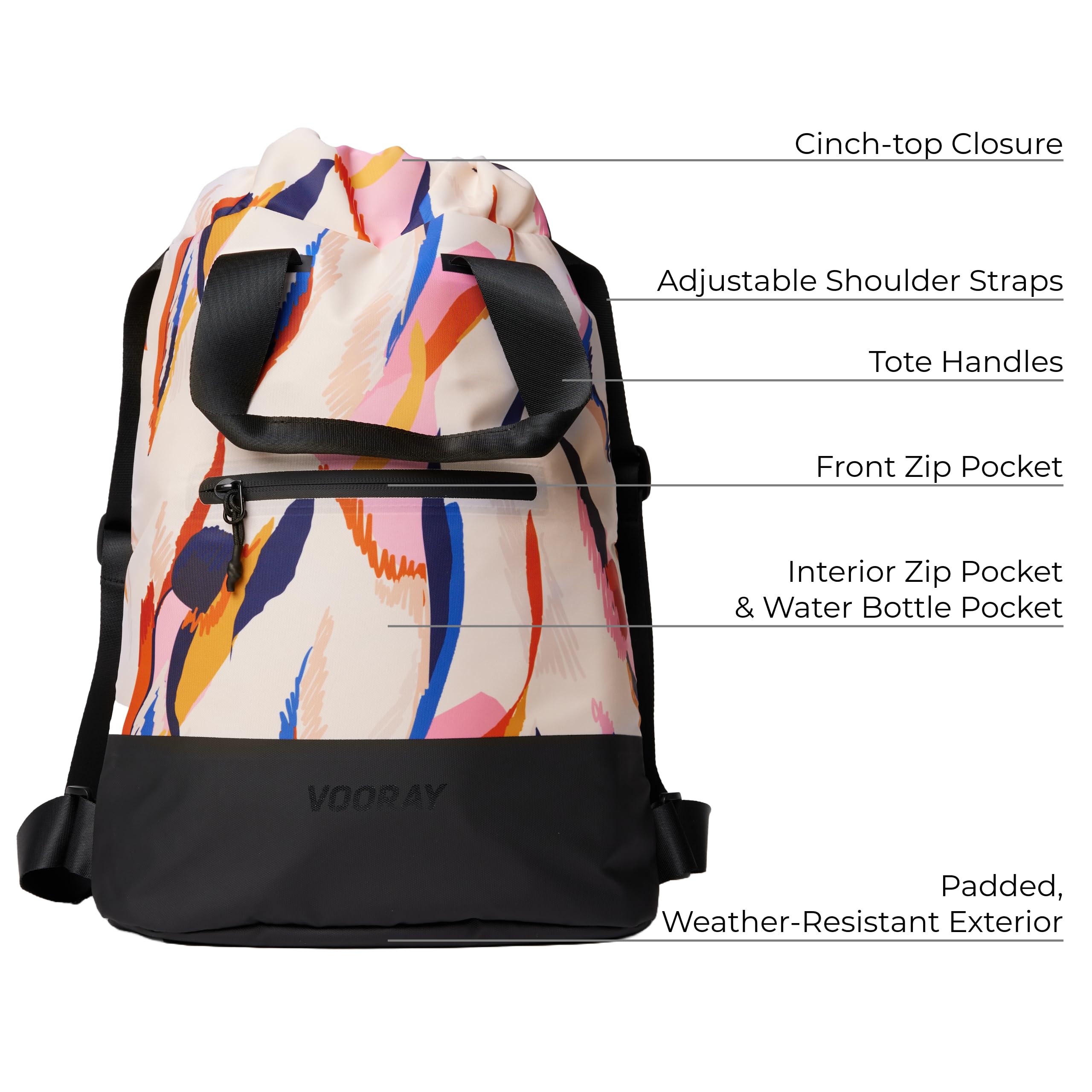 Vooray Flex Cinch Backpack - 23L Rucksack mit Kordelzug