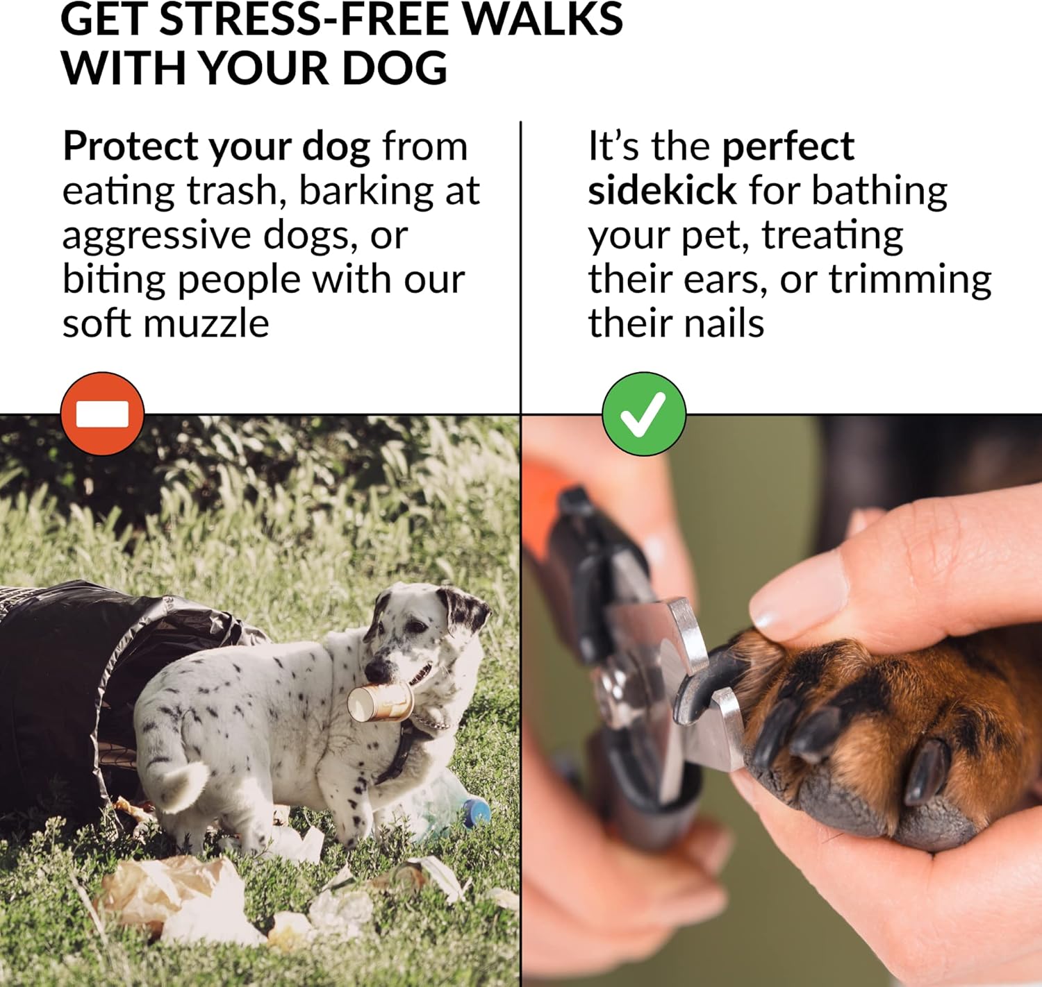 CollarDirect Dog Muzzle - Updated Design Adjustable Soft Breathable Tribal Nylon Dog Mouth Guard Cover for Small, Medium and Large Dogs, Anti Chewing, Barking & Biting (S, Pattern 1)