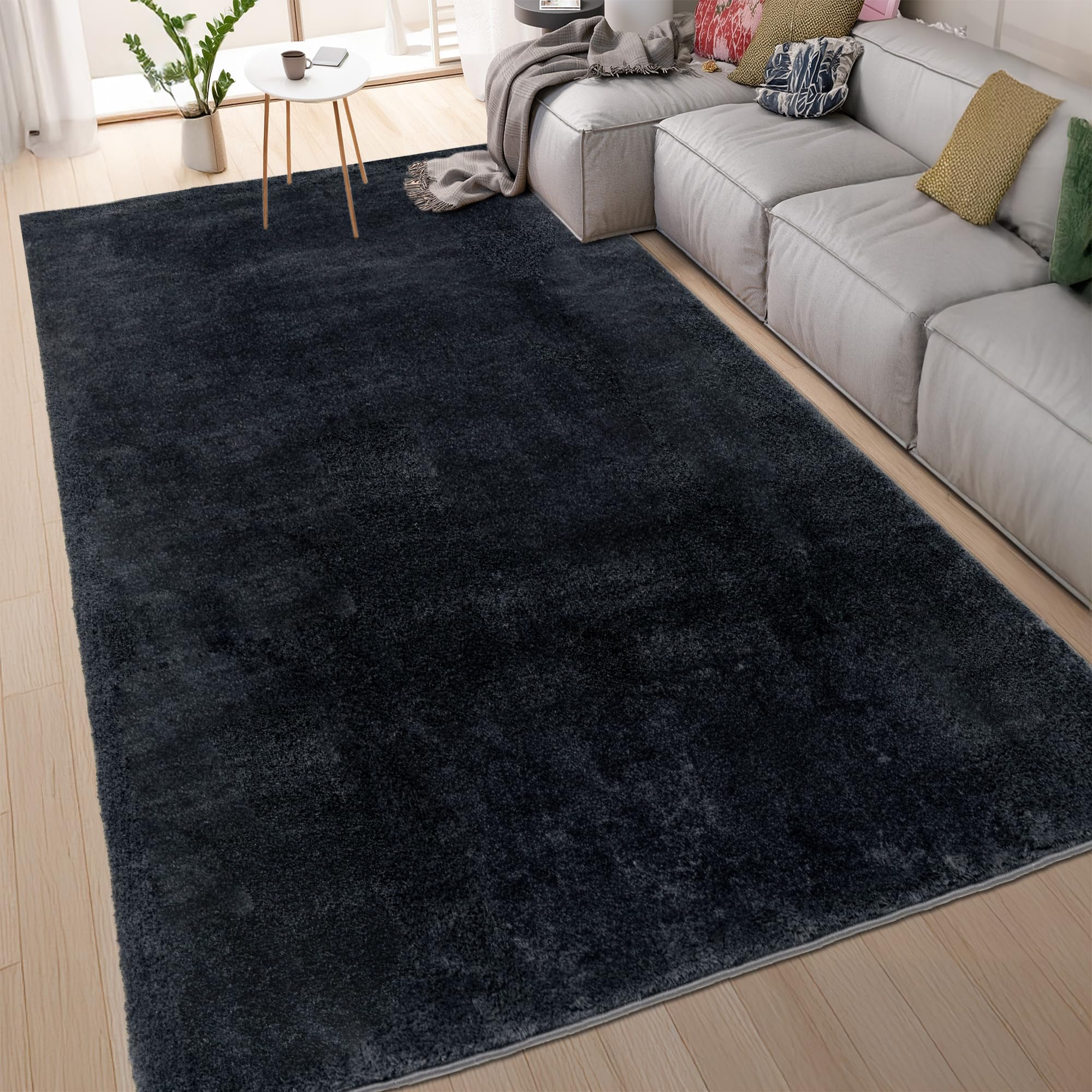 homeart Area Rugs, Soft, Short Pile Monochrome Carpets, Anti-Slip Backing, Machine Washable
