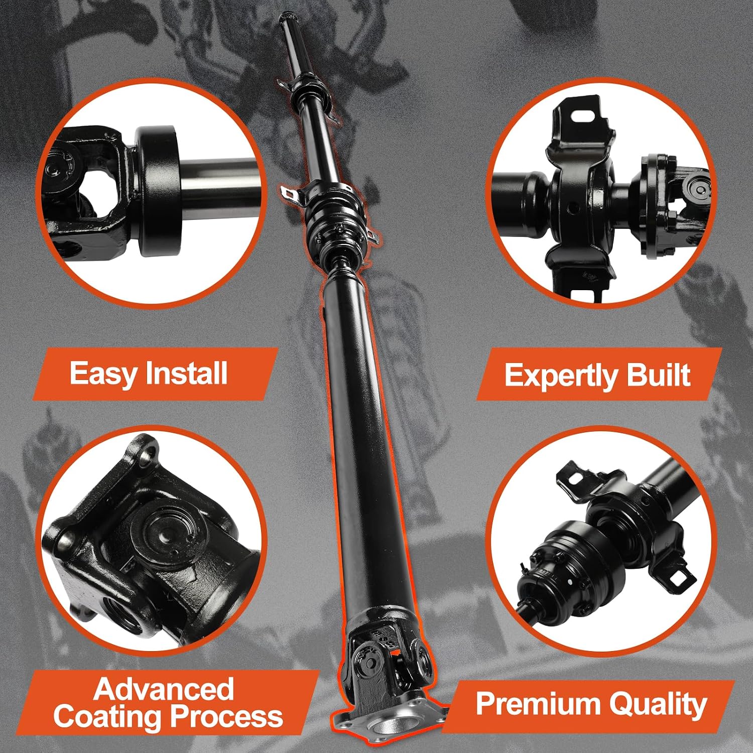 Rear Complete Drive Shaft Prop Shaft Driveshaft Assembly [AWD] Compatible with Toyota Sienna 2004-2010 3.3L 3.5L, Replace# 37100-45010, 3710045010