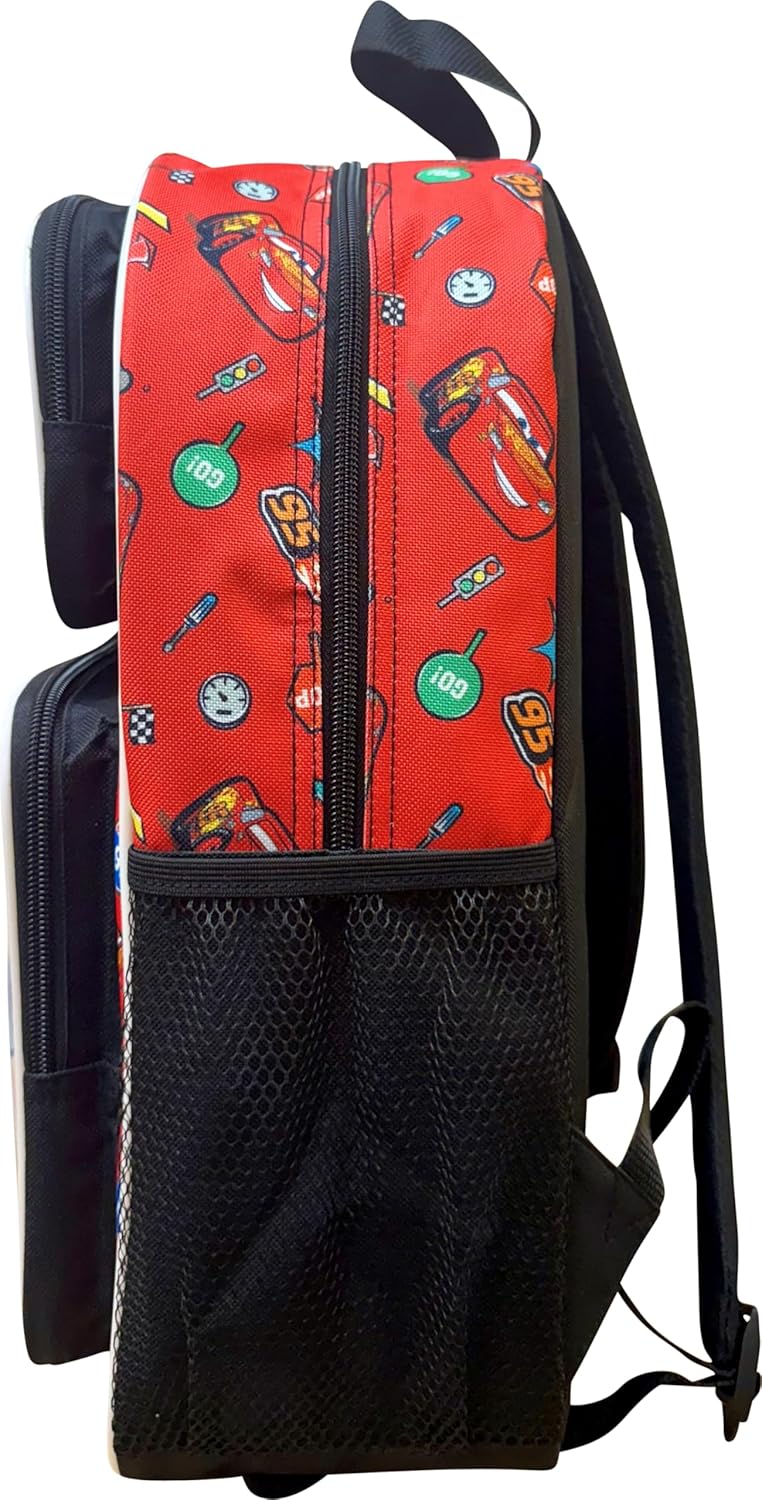 Fast Forward Kid’s Disney Licensed 16” Large School Backpacks with Multiple Pockets (Cars)