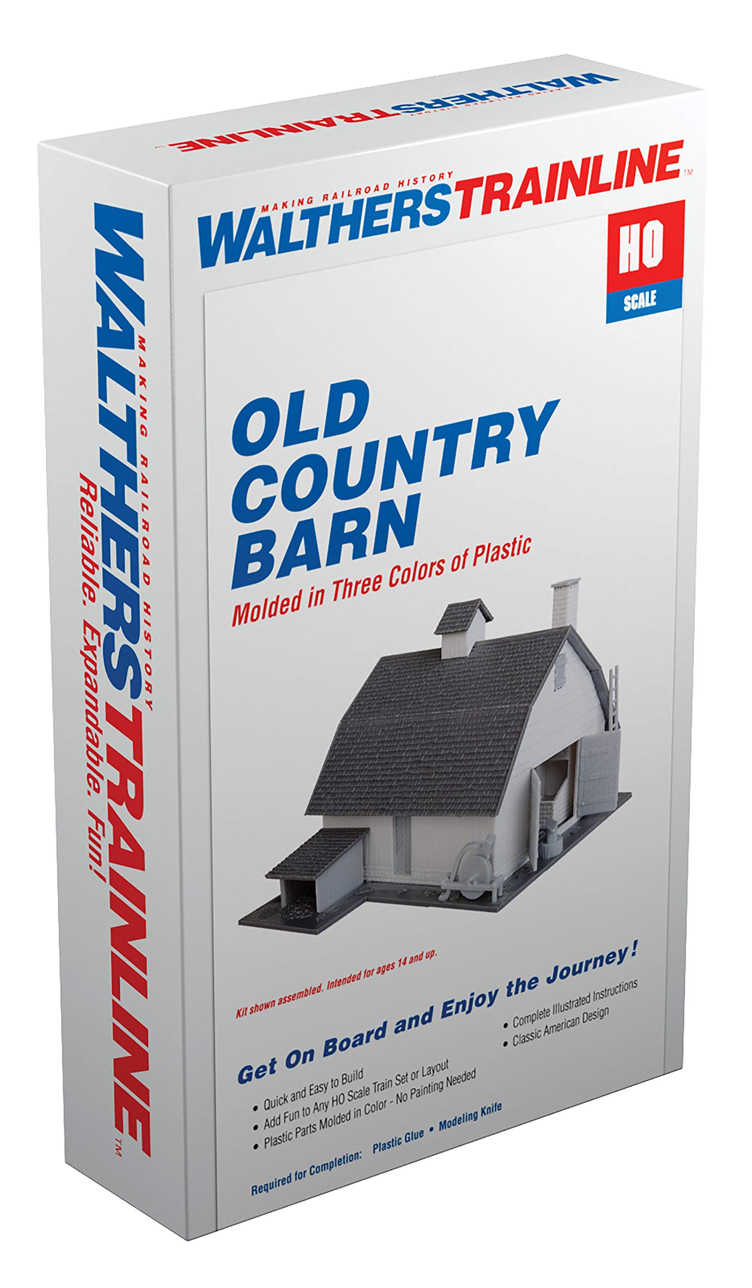 Walthers Trainline HO Scale Model Old Country Barn - Image 5
